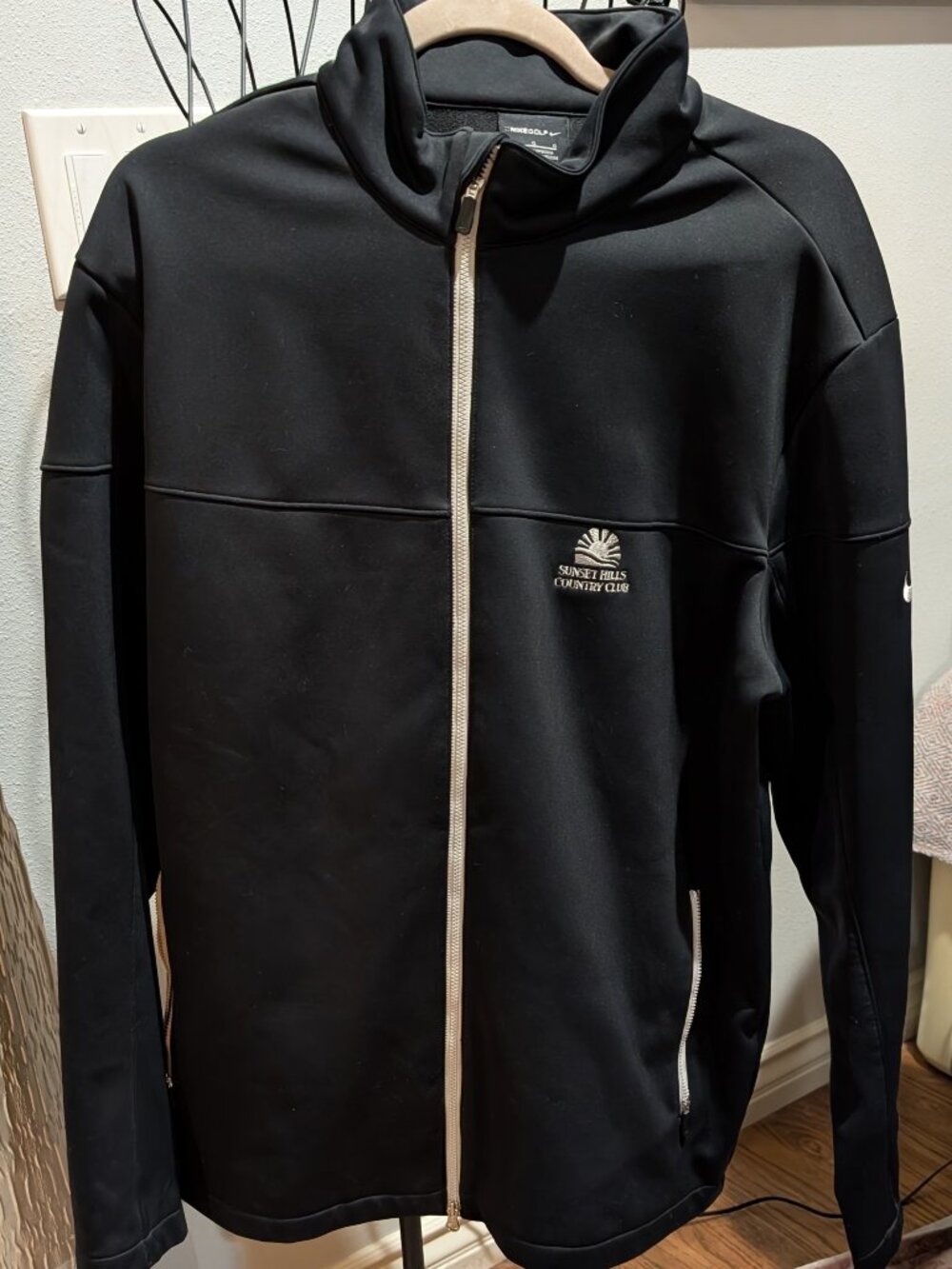 Nike Golf Therma-FIT Men’s L Black Full Zip Jacket Sunset Hills Country Club